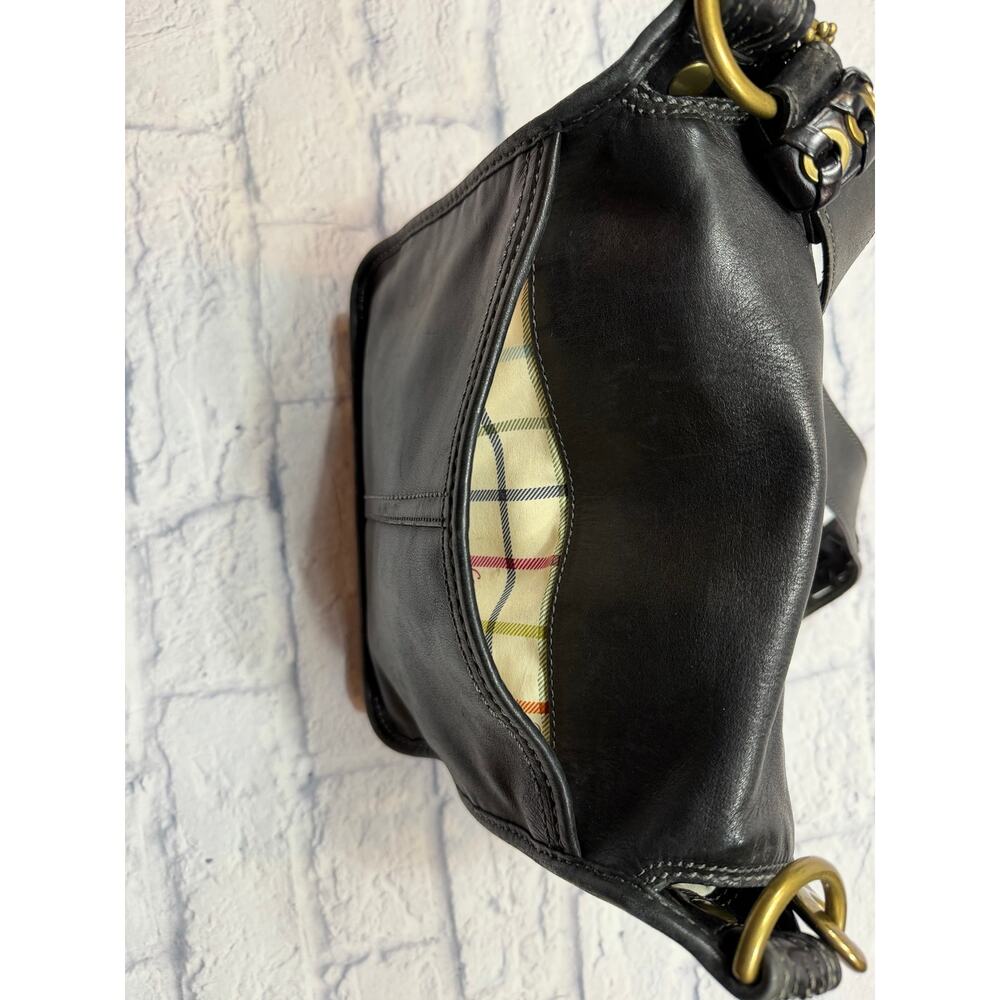 COACH Black Bleecker Legacy Tattersall Shoulder Bag F0769-11419 Antique Brass - Picture 13 of 15